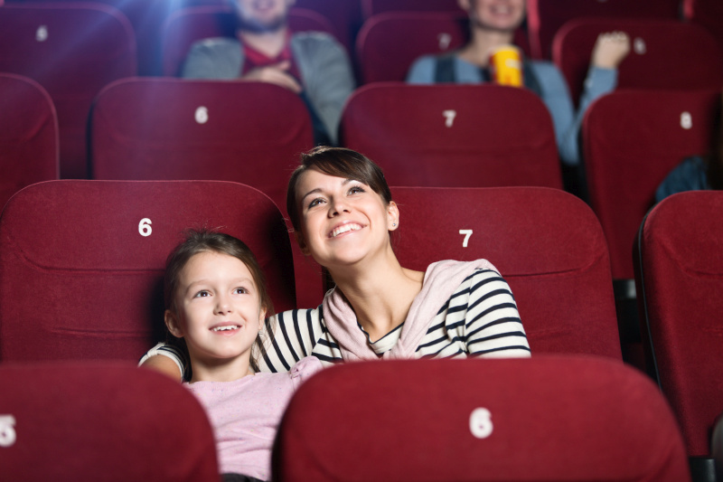 A girl with mother spending time together